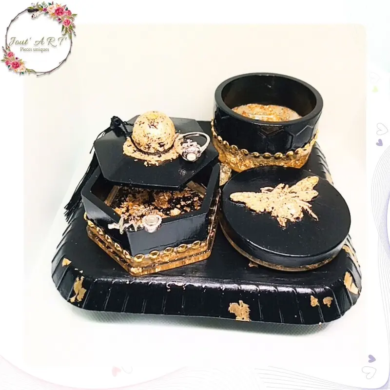 Porte-Accessoires Design – Résine Époxy & Béton