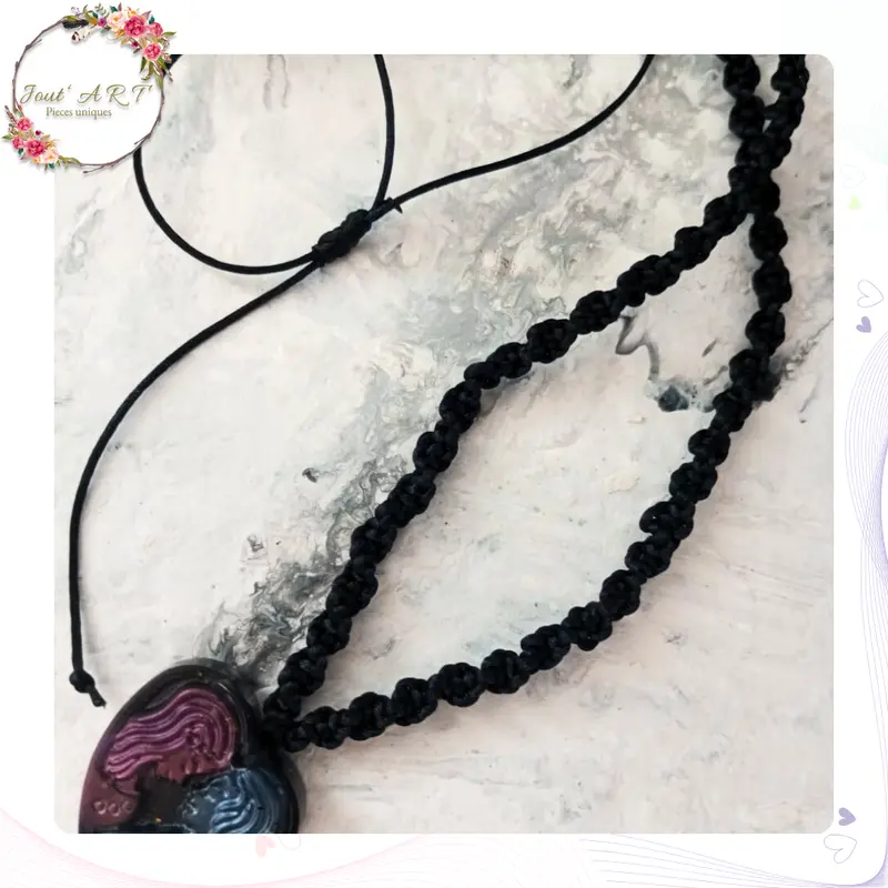 Collier Macramé avec Pendentif