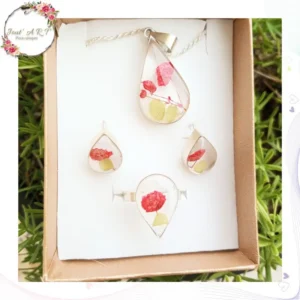 Série Artisanale en Argent 925 & Fleurs Séchées